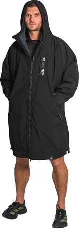 Changing robes Two Bare Feet Waterproof Changing Robe with Changing Mat - Black/Charcoal