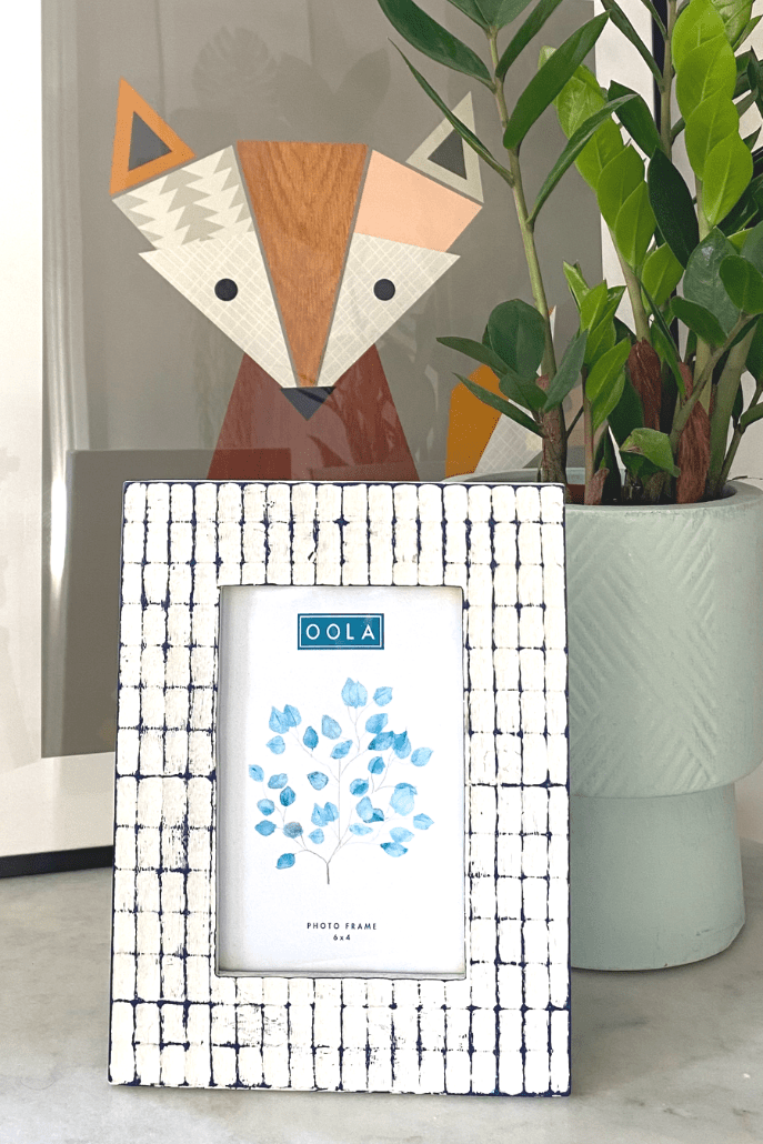 Joy White Square Pattern Photo Frame 6X4 Photo Frame