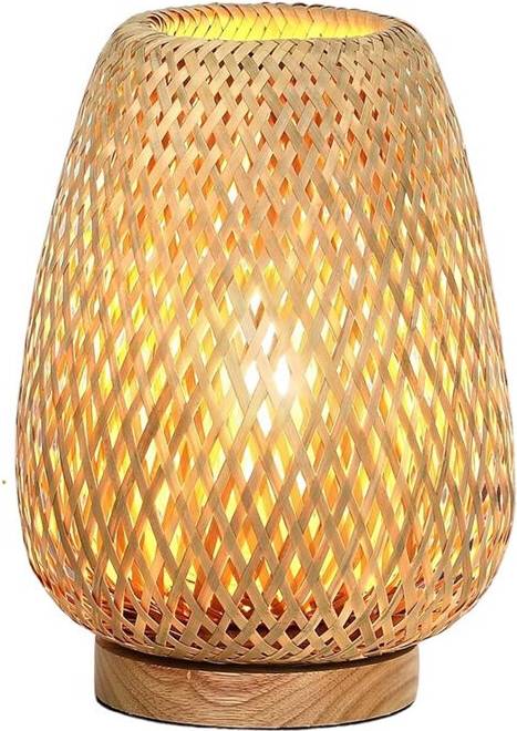 Kepptory Rattan Table Lamp 3 Color Temperature Bordlampe