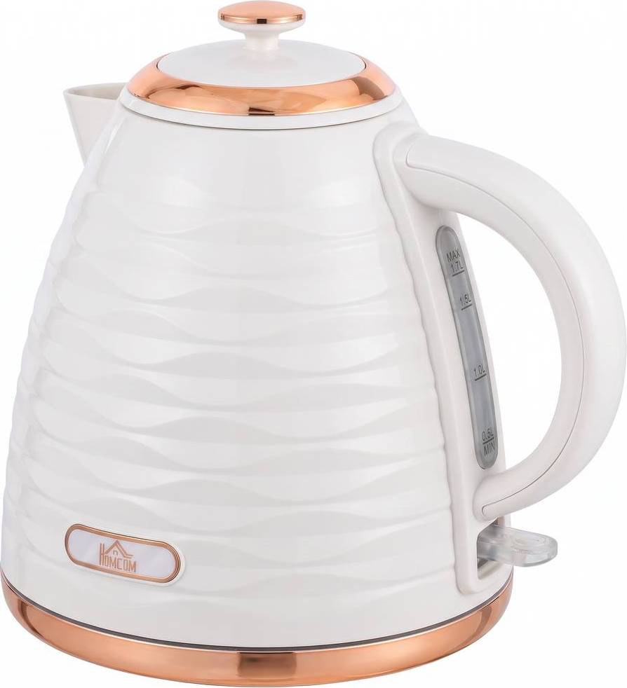 Homcom Fast Boil Kettle 1.7L 3kW Beige Ripple