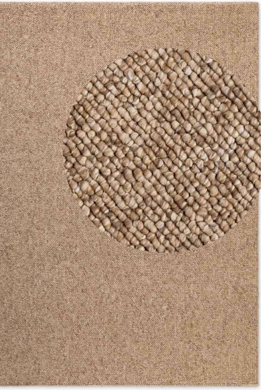 Large washable rugs THE RUGS Rocco Flatweave Washable Plain Extra Large Rug 120 x 170 Beige, Brown cm