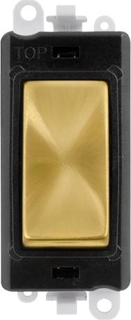Click Scolmore 20AX Satin Brass Retractive Switch Module