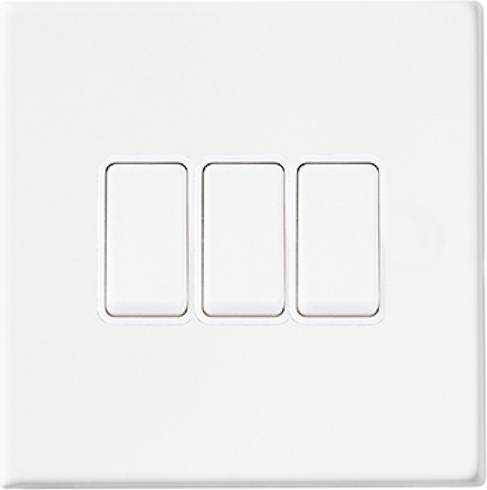 Hamilton CFX Primed White 3 Gang 10AX 2 Way Rocker