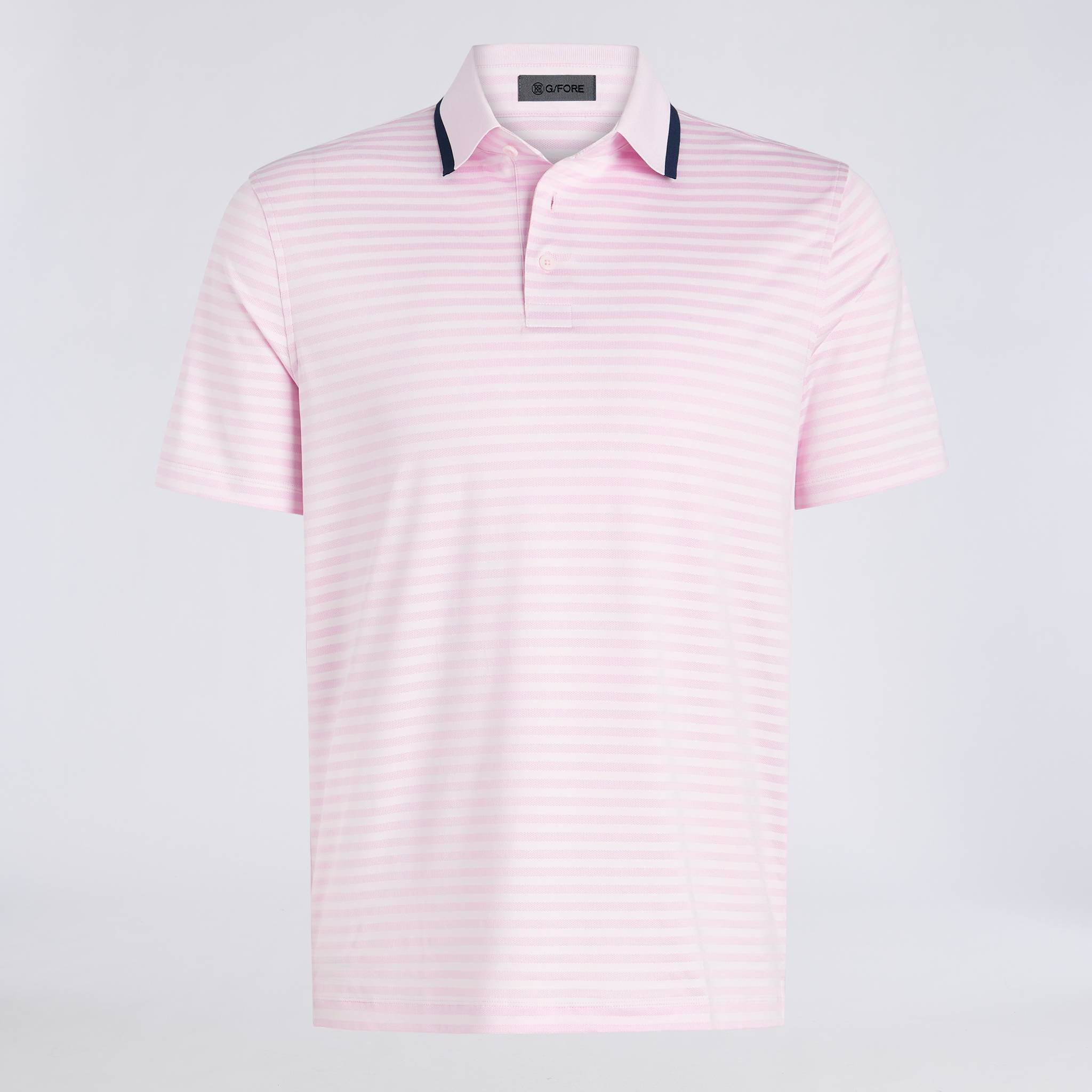 Polo Perforated Stripe - Rosa