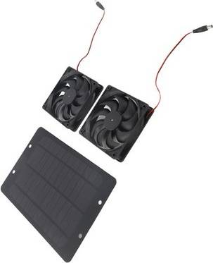 Solar Powered Dual Fans Energy Kit