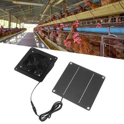 10W Solar Panel Fan Kit With 150cm Cable Set