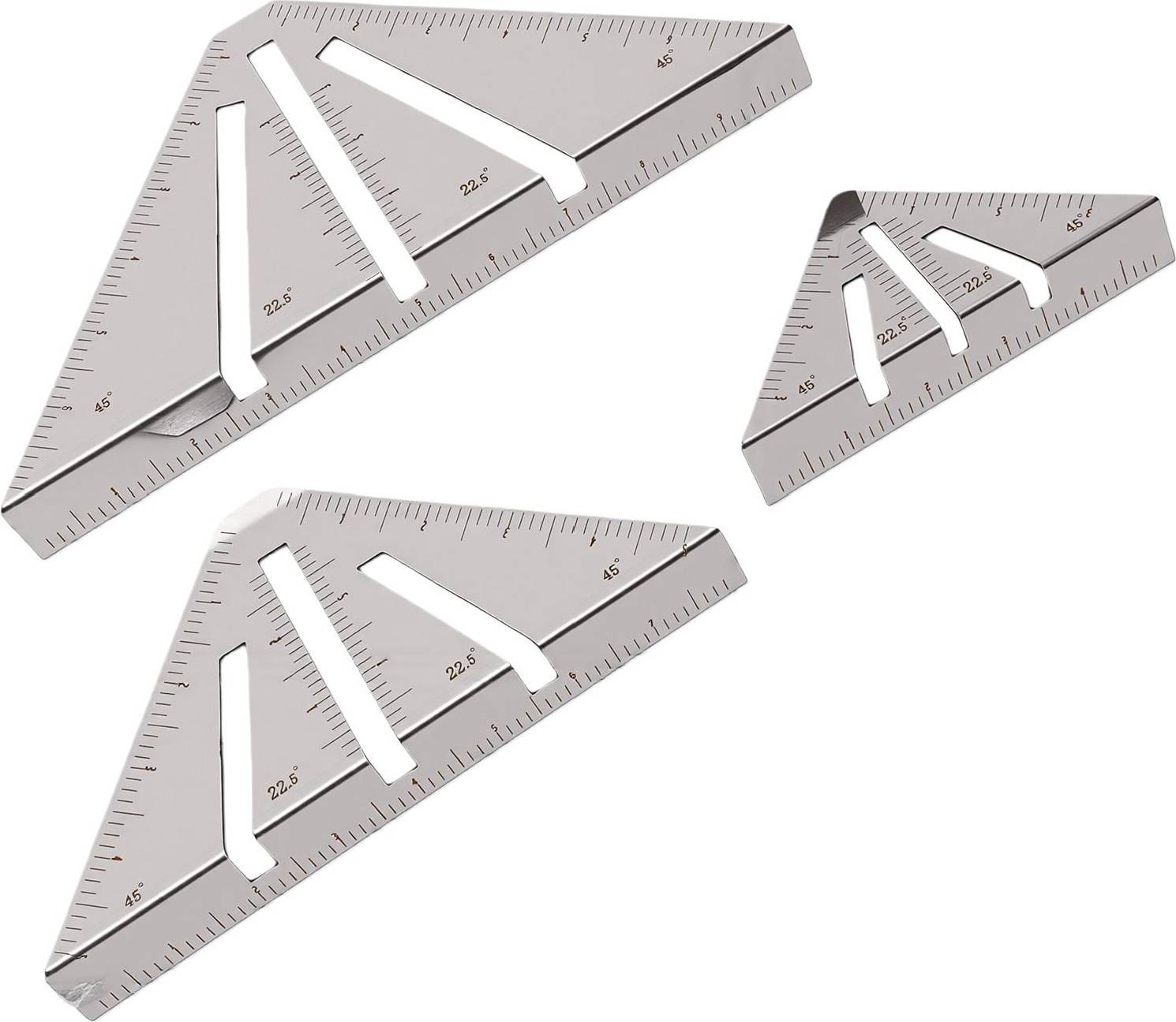 3 Pcs Miter Square Ruler Stainless Steel