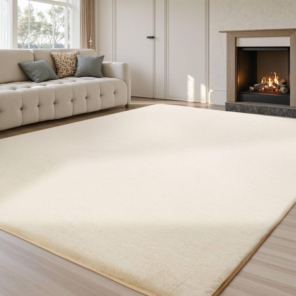 Large grey rugs for living room Sour Lemon Rug Faux Rabbit Fur Large Grey