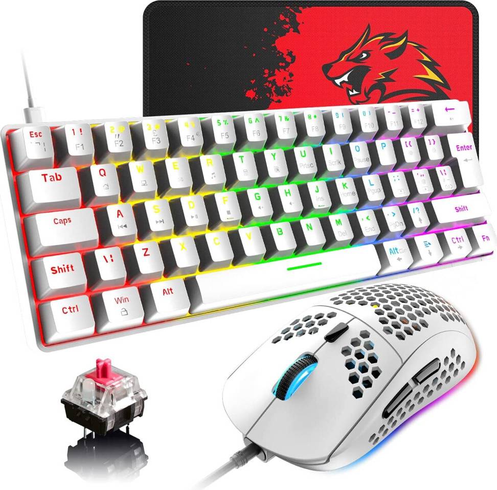 LexonElec Layout 60% Mechanical Keyboard Compact 62 Keys