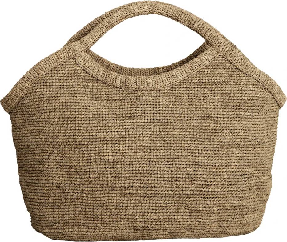 Pure Raffia Tote Bomuld - Brun