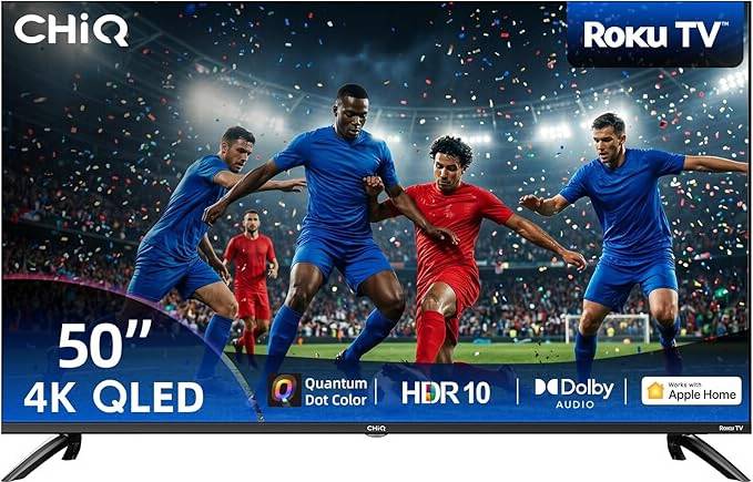 Apple tv hd 50 Inch 4K UHD QLED Smart Roku TV