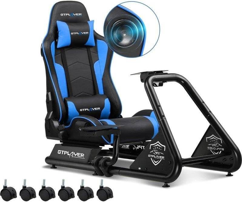 Racing cockpit GTPLAYER Sim Racing Cockpit Support Volant Pedales