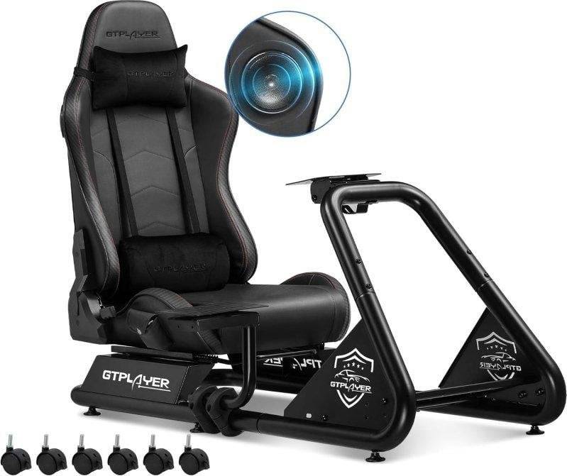 Racing cockpit GTPLAYER Cockpit Sim Racing Support Volant Pedales