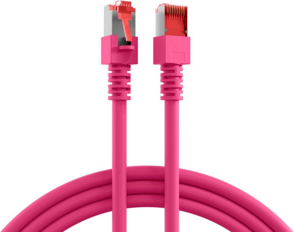 Cavo Patch S/FTP Cat 6 RJ45 LSZH 0.25 m - Rosa