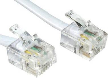 Cables Direct RJ-11 White 30m
