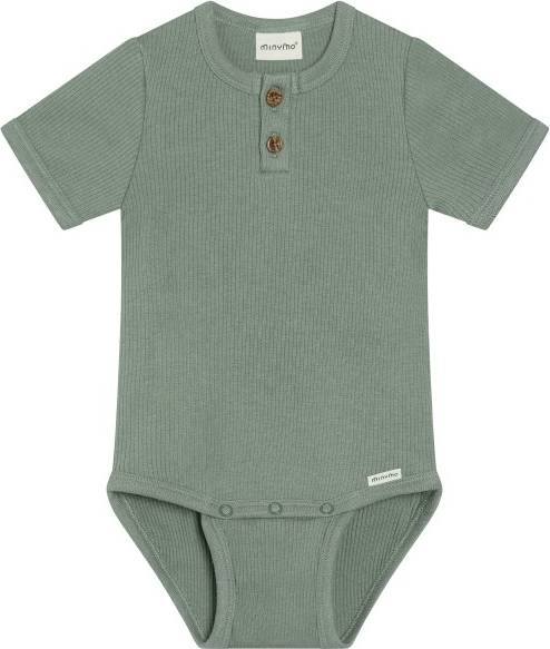 Minymo Grøn Kort Ærmet Rib Body