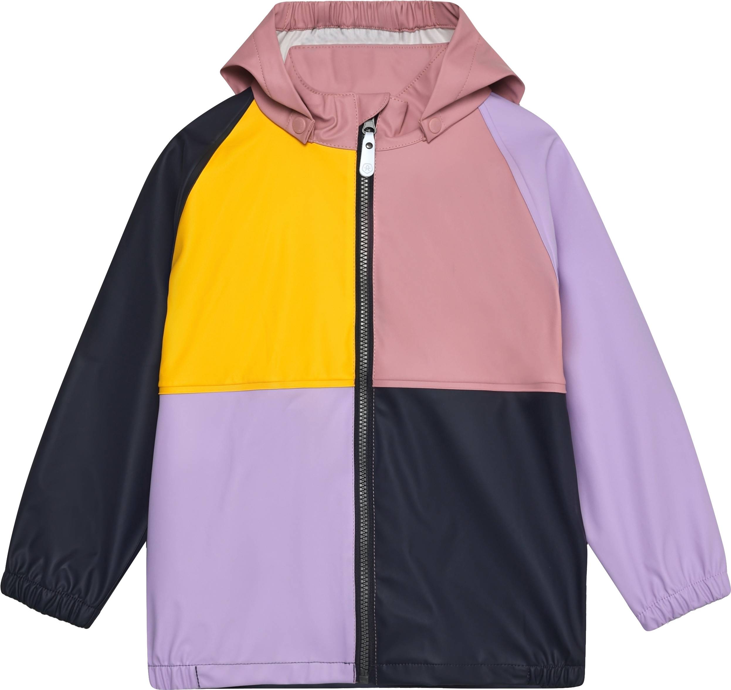 Color Kids Rain PU Jacket Colorblock Foxglove