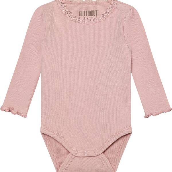 Huttelihut Body L/Ä Rib Modal Bomull - Pink