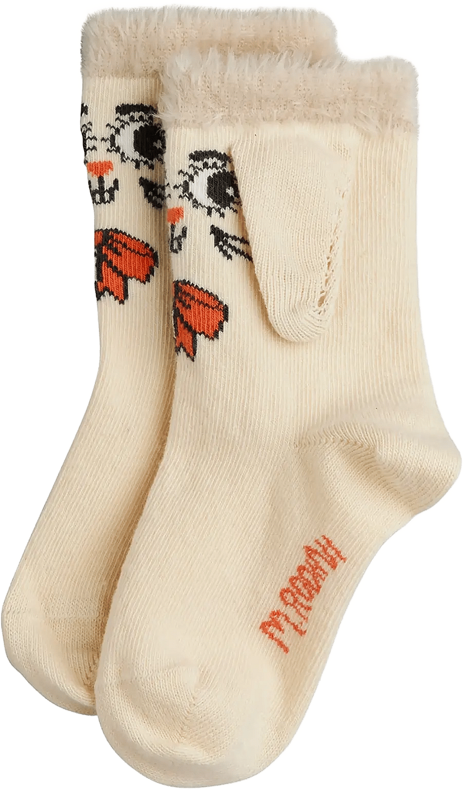 Mini Rodini Rabbit Ear Socks - Cream