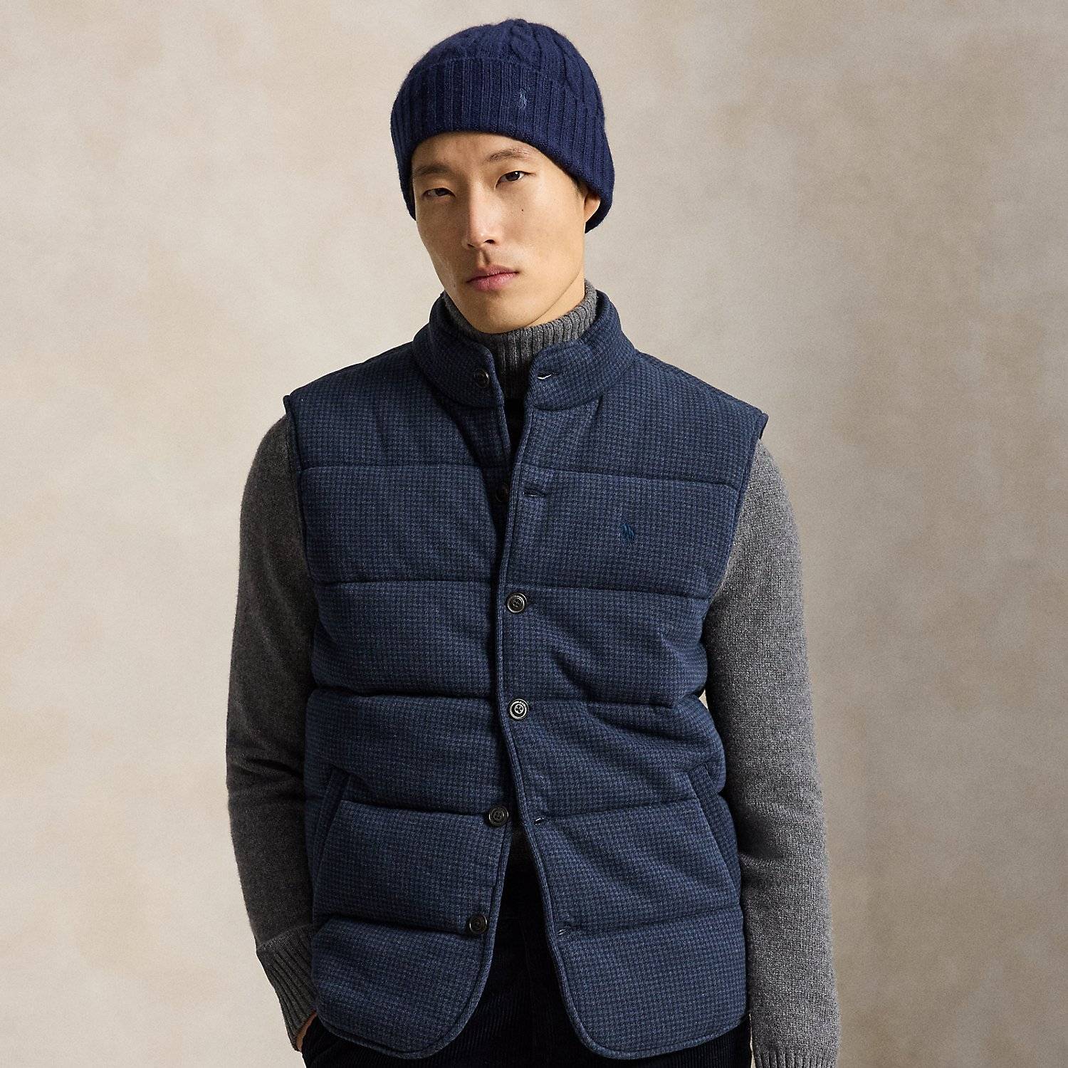 Polo Ralph Lauren Houndstooth Estate-Rib Waistcoat