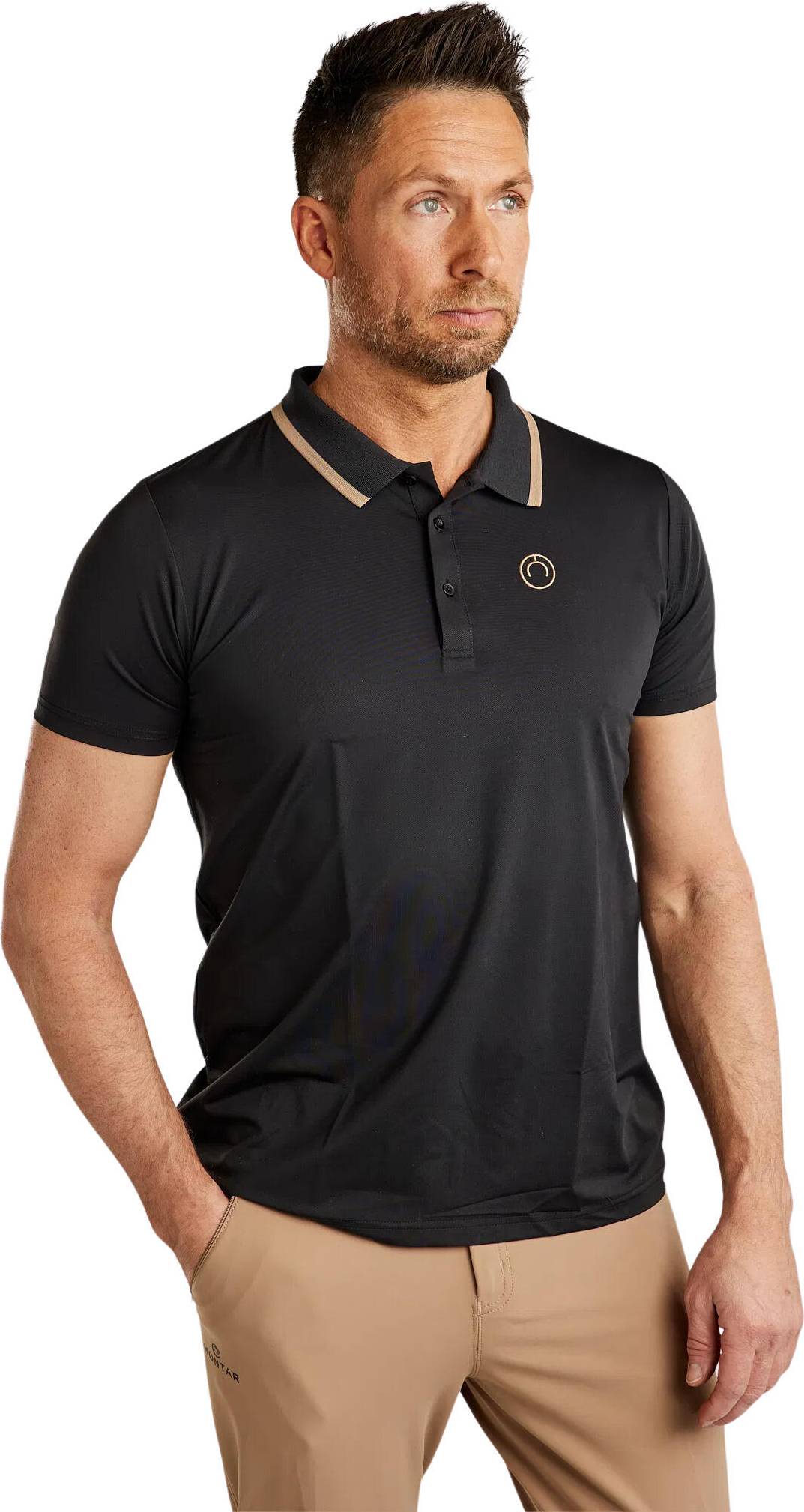 Polo Equitazione Modrake Contrast Rib Logo - Nero
