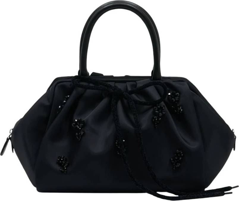 Simone Rocha Gathered Top Handle Bag - Black