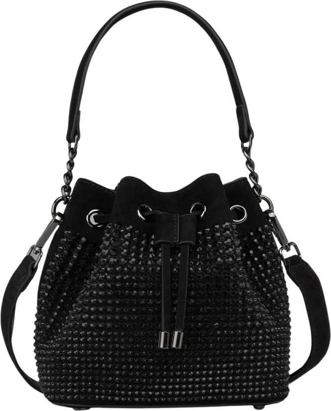 Alma en Pena Rhinestone Bucket Taske Uld - Sort