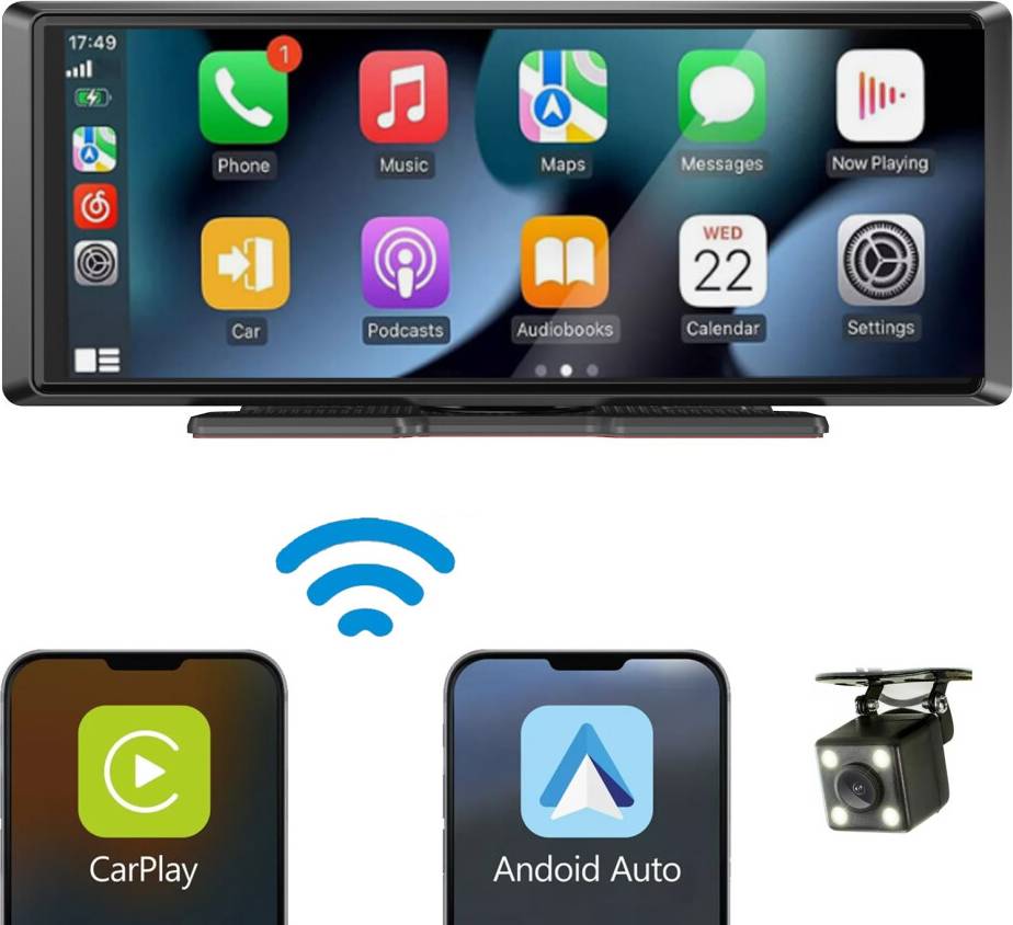 8.1 Portable Wireless CarPlay Android Auto Touch Screen