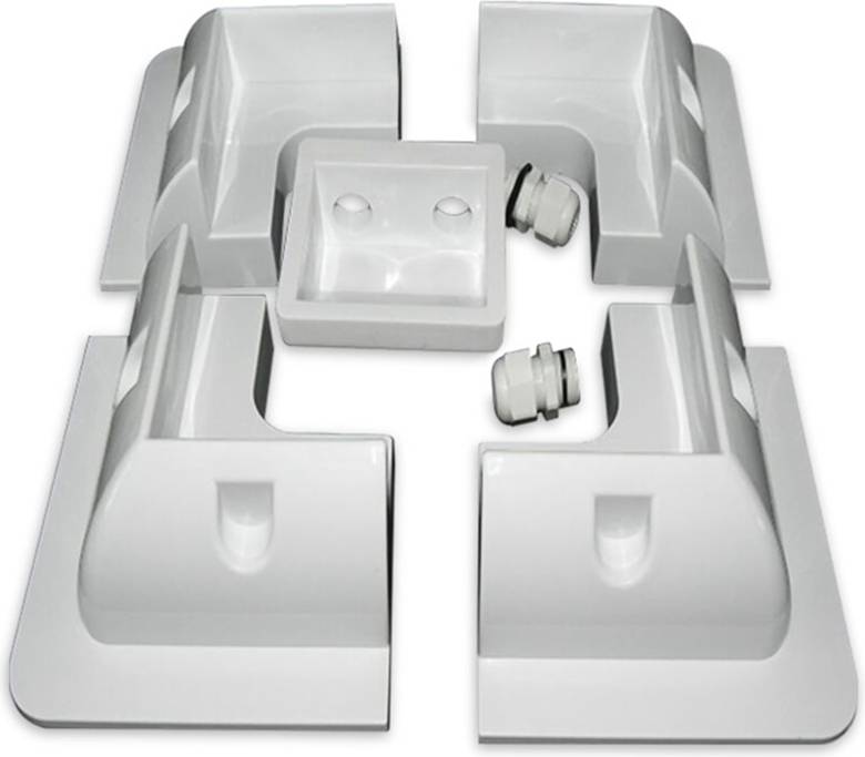 Solpanel Hörnmontering ABS Kit Vit 5 St