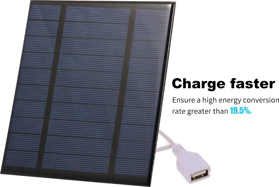 Portabel Solcelladdare 2.5W USB