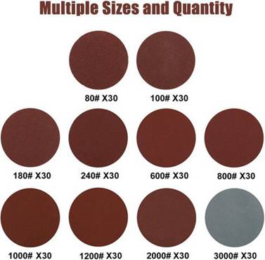 B&Q 300Pcs 2 Inch Sanding Discs Backing Pad Kit