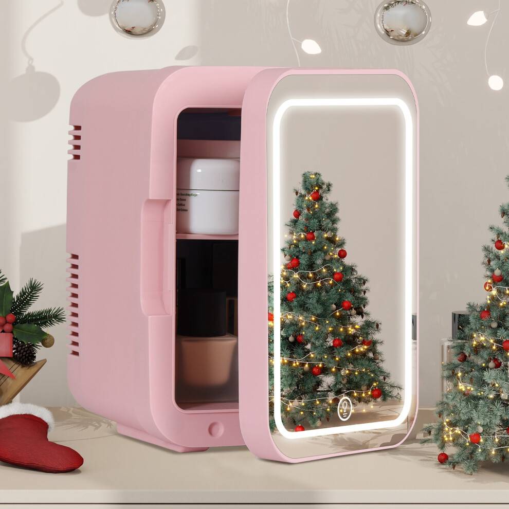 Makeup fridge 4L Mini Fridge with LED Mirror