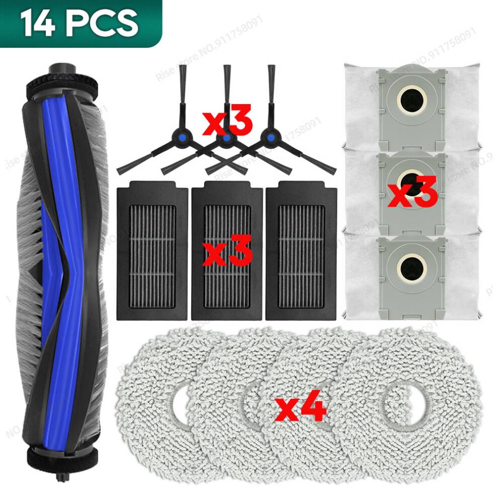 Ecovacs t50 pro Compatible Main Brush Dust Bag Set