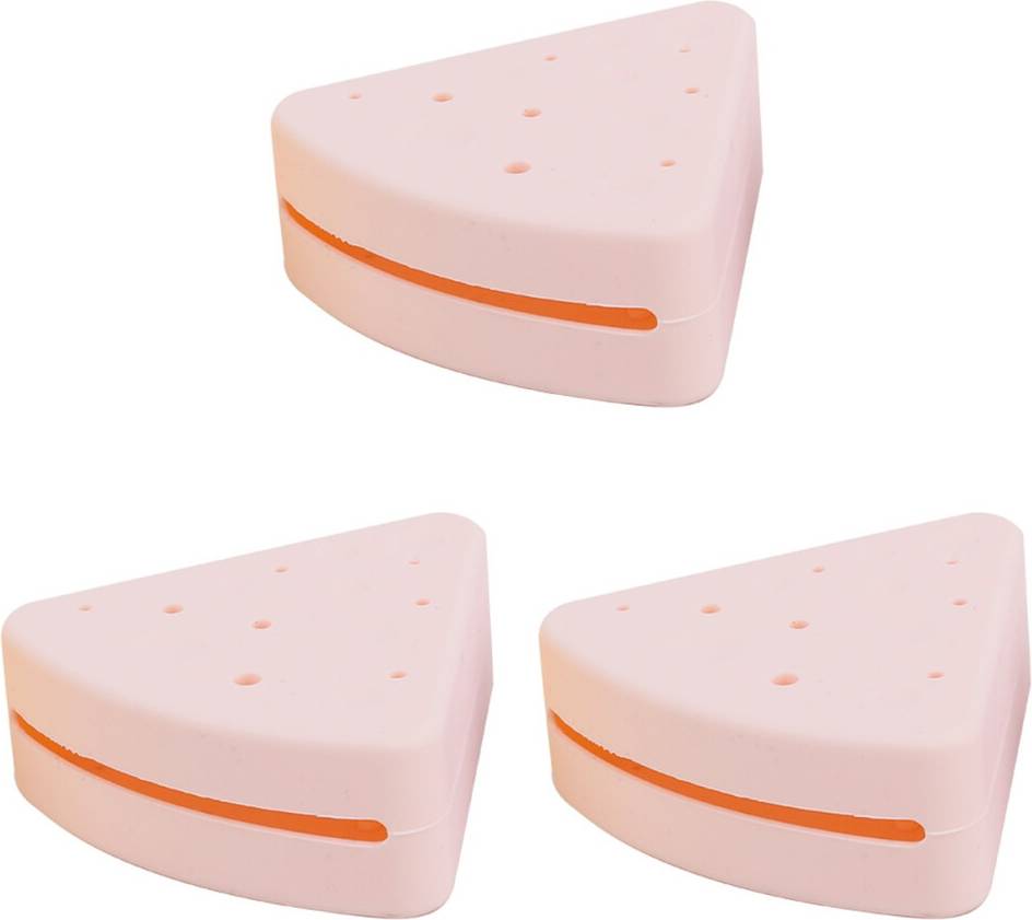 Solustre 3 Pcs Make Up Sponge Holder Puff Rack Powder Case