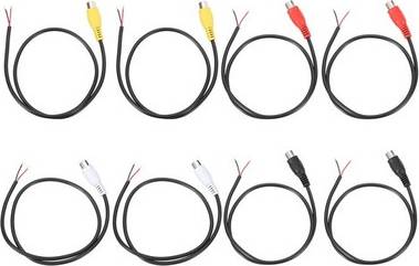 Uxcell Rca To Bare Wire Speaker Cable Set 0.5m