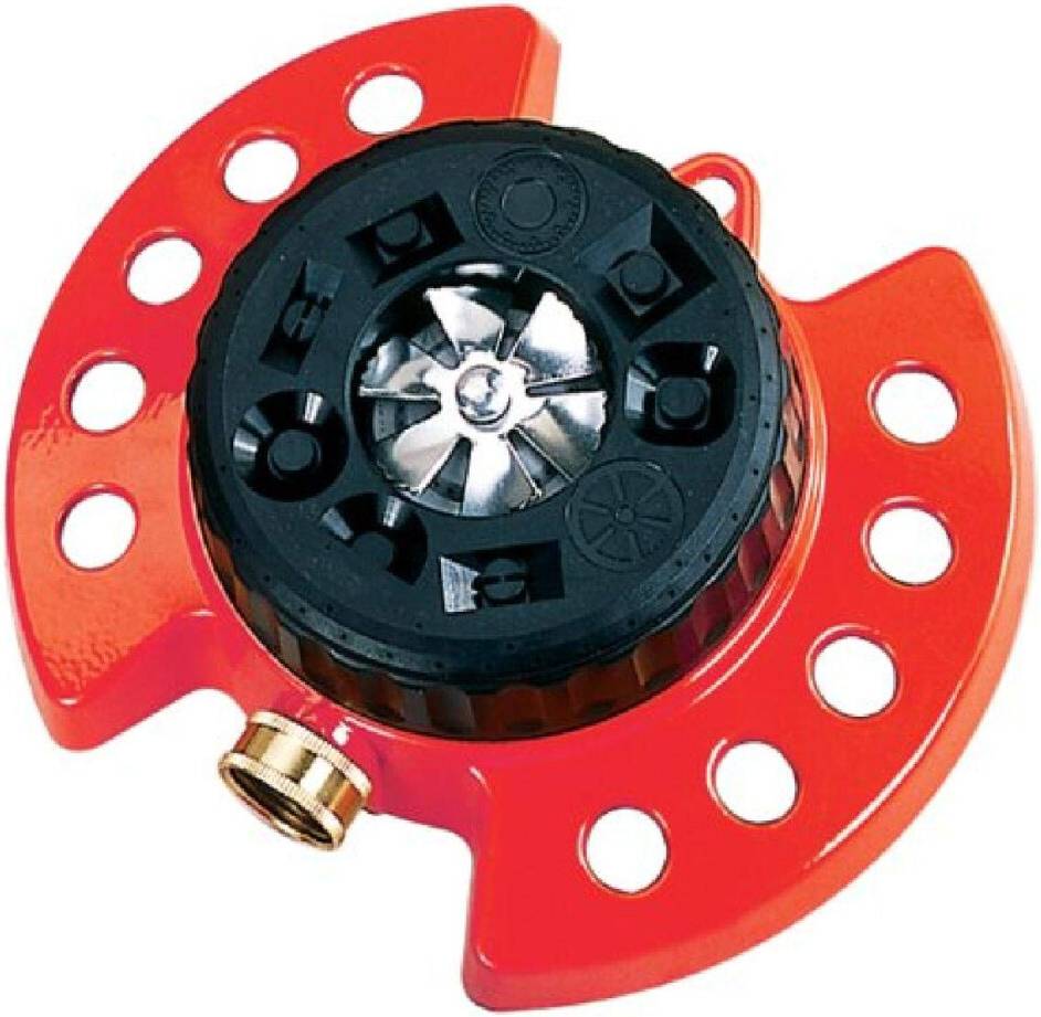 Dramm ColorStorm 9-Pattern Turret Sprinkler Red