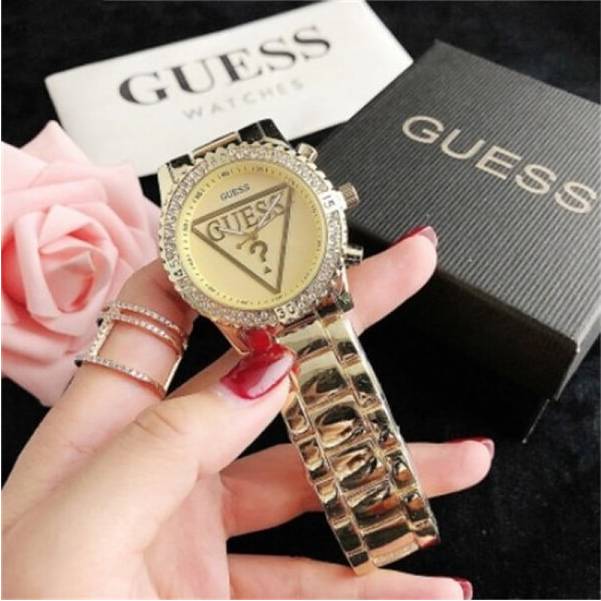 Guess Stainless Steel Rhinestone Watch