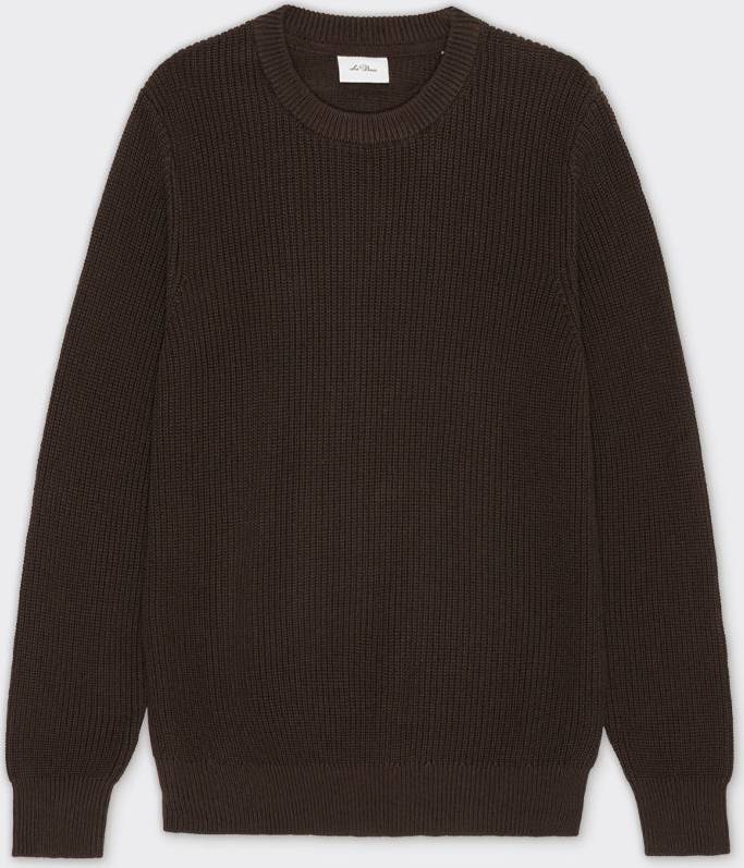 Crewneck Knit Rib Mole Brown