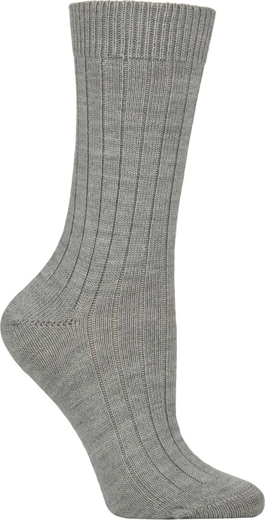 Pantherella Rachel Rib Merino Wool Socks - Light Grey