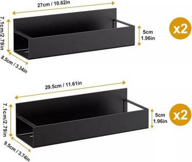 B&Q 2Pcs Huggiegems Magnetic Spice Rack Organizer