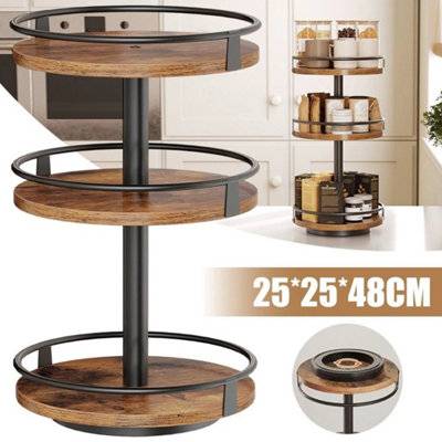 B&Q 360 Degree Rotation Kitchen Spice Rack Organizer