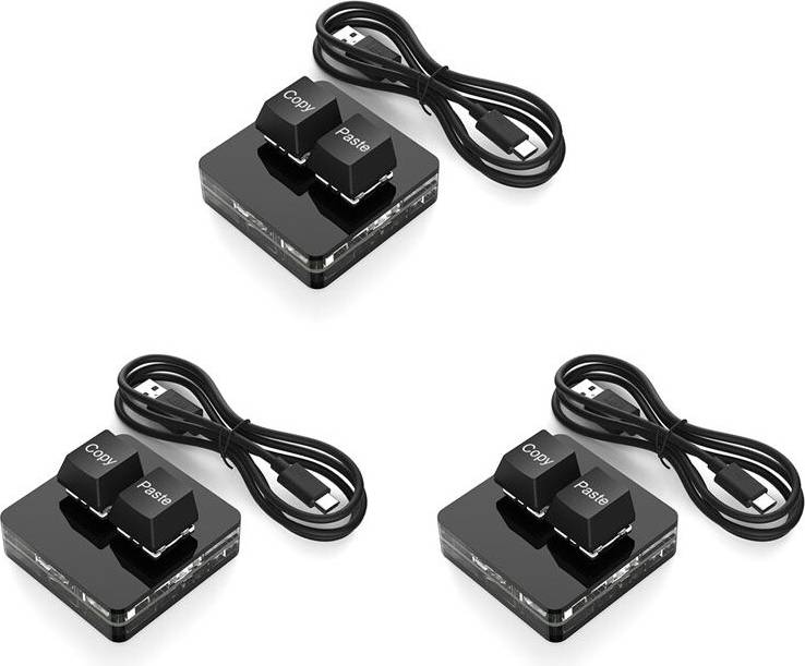 Melitt 3X Custom 2 Key RGB Macro Keyboard
