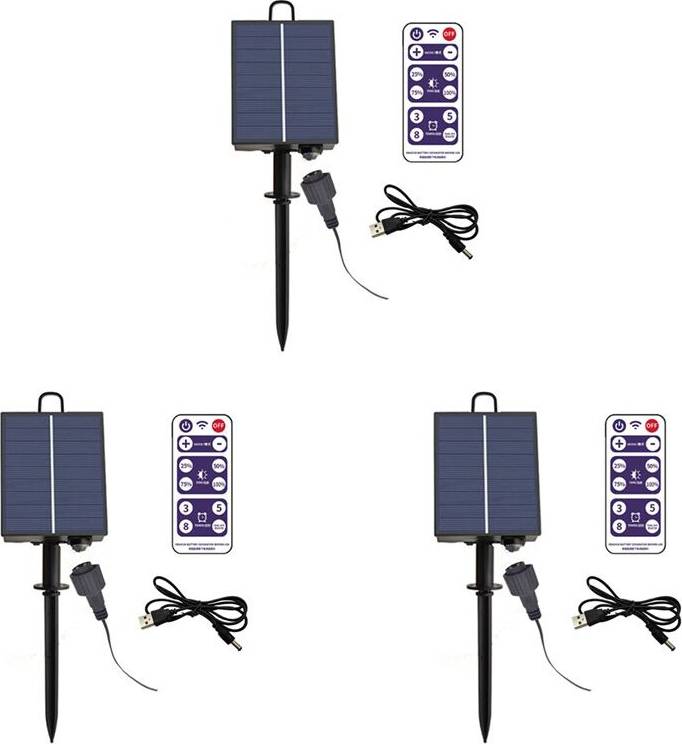 3X 1200mAh Solar Panel Control Box Kits