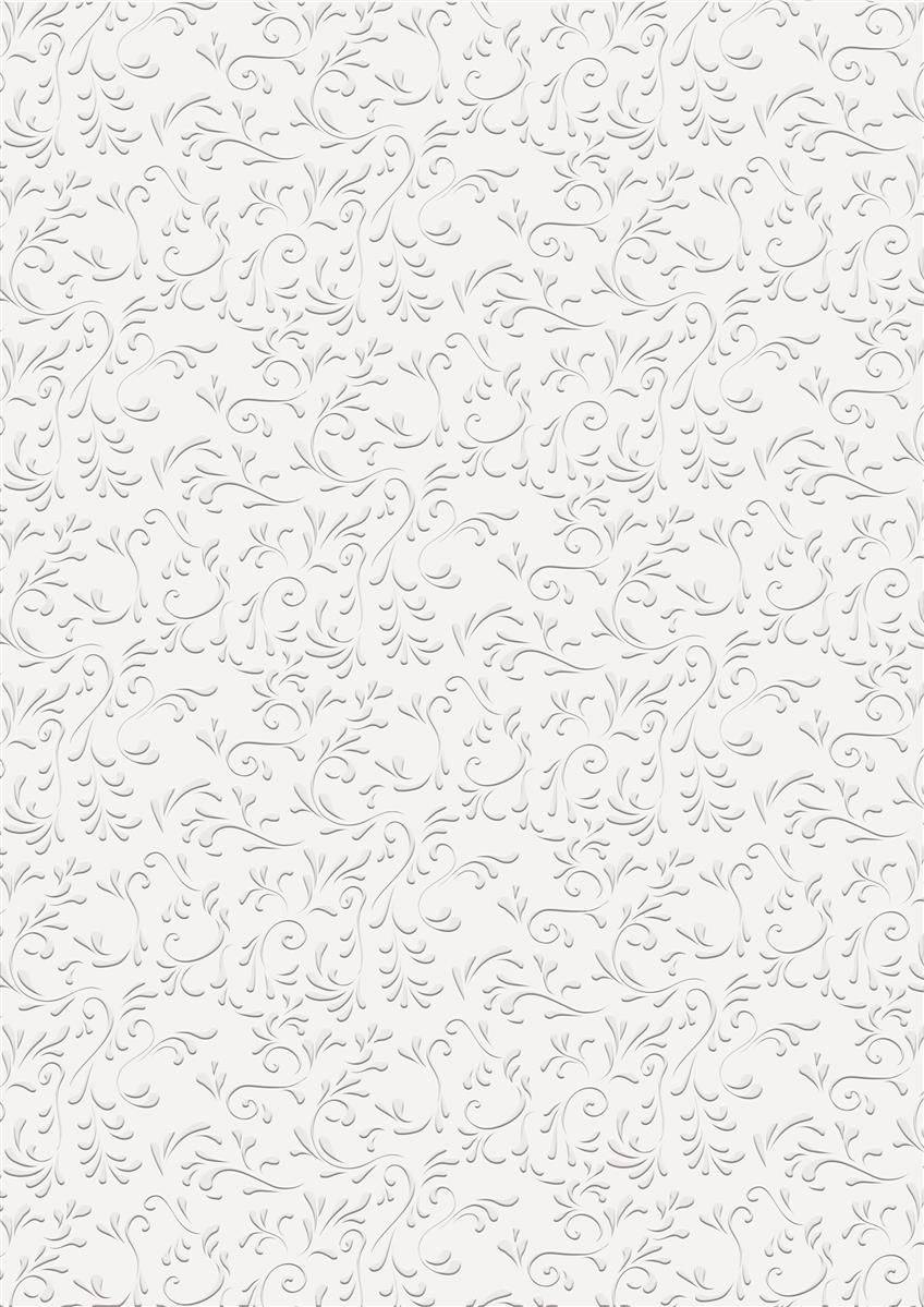 Embossed Wedding Paper A4 Roma White
