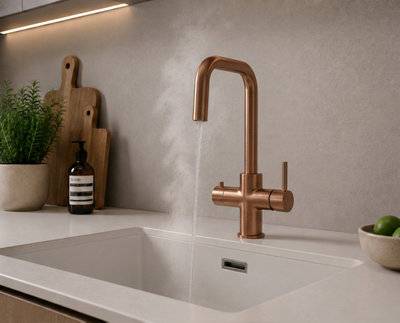 B&Q Ukb Square 4In1 Water Kitchen Tap Kit