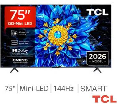 Tcl 75 TCL 75P8L-UK 75 Inch QLED Mini LED Smart TV