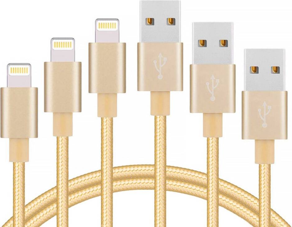 3 Pack Data Transfer Charger USB Cable