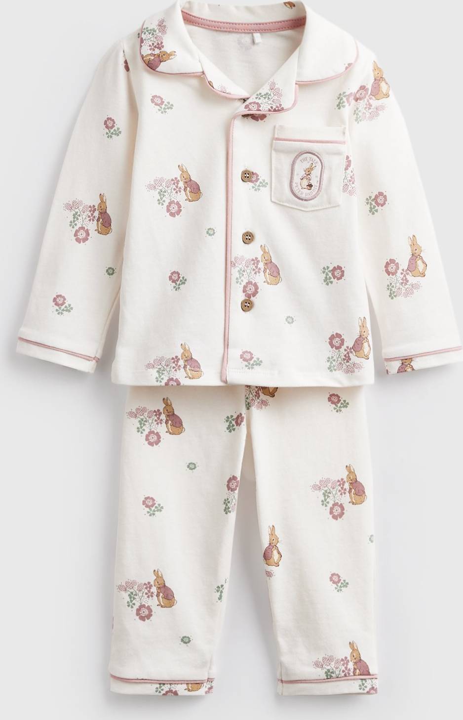 Print Traditional Pyjamas - Cream