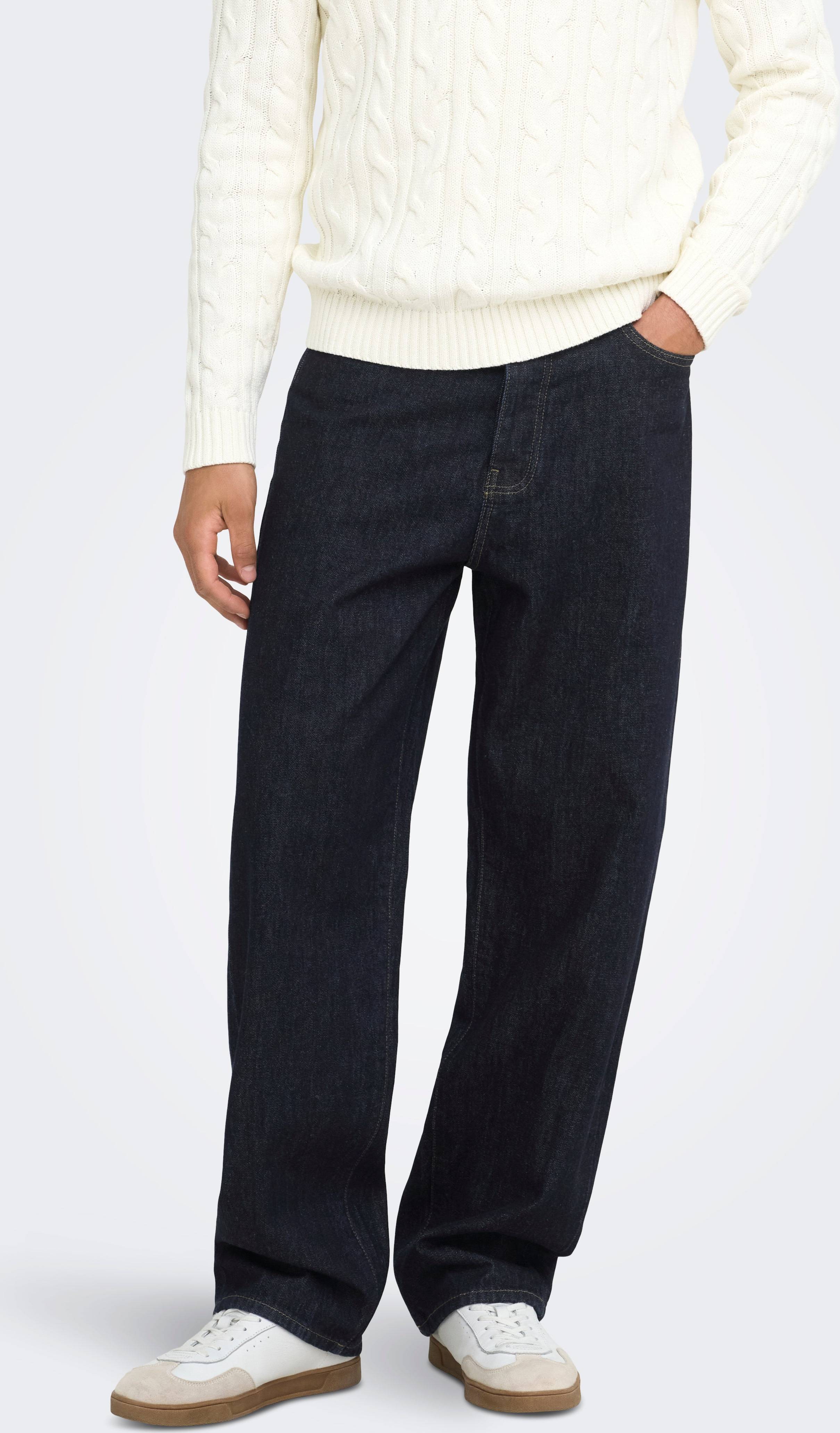 Only & Sons Mid Rise Loose Fit Jeans