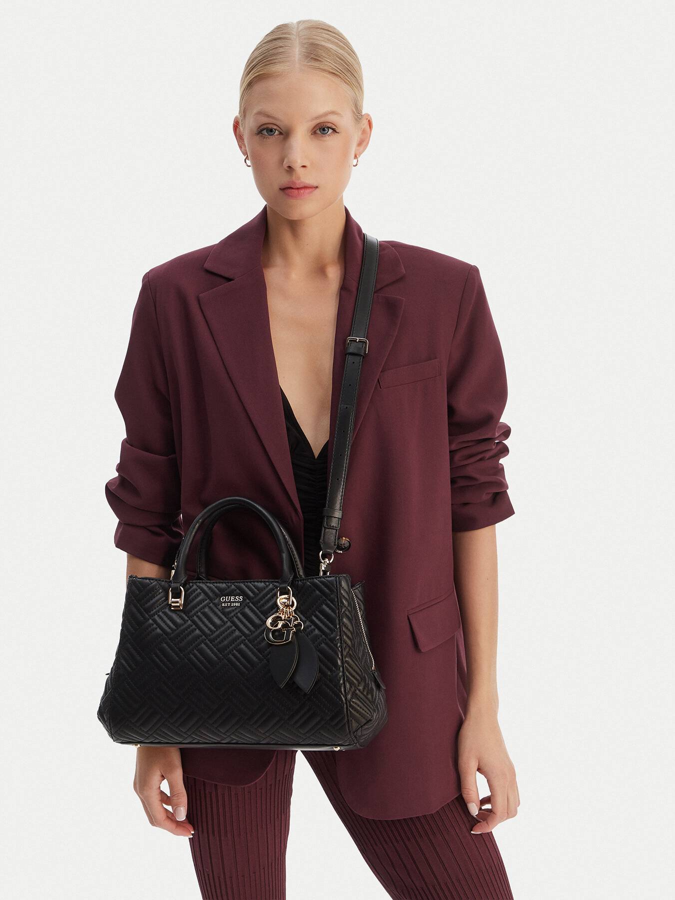 Guess Sally Triple Comp Satchel Tasker - Sort